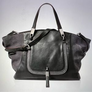 Lauren Ralph Lauren Berwick Medium Marley Grey Leather Handbag - Used